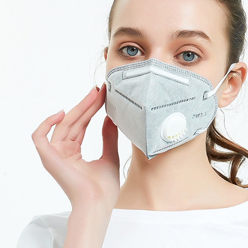 Grey Color Disposable Earloop Face Mask 4 Layers Non Woven Fabric Material